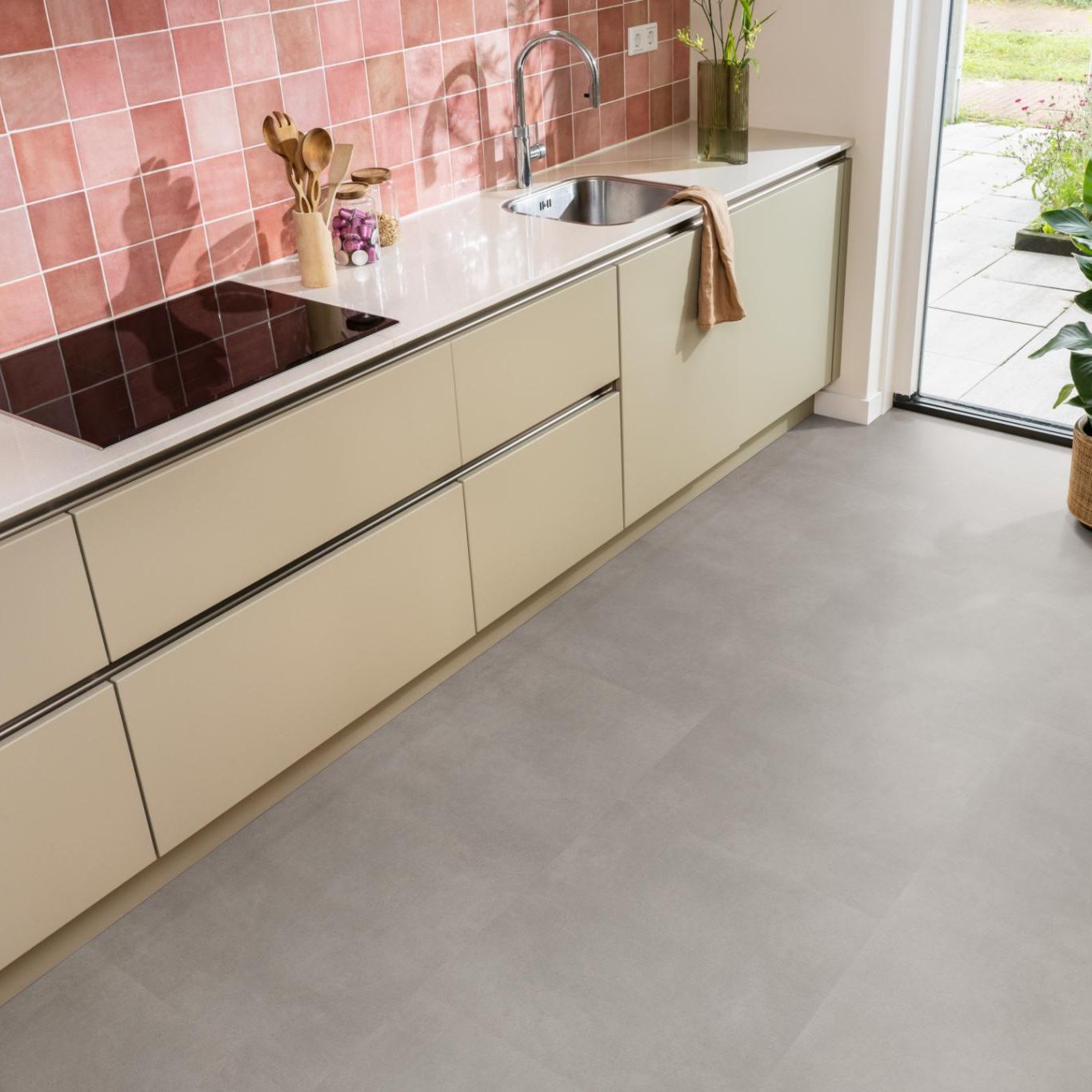 Ambiant Baroso Dryback Taupe - Plak PVC Vloer