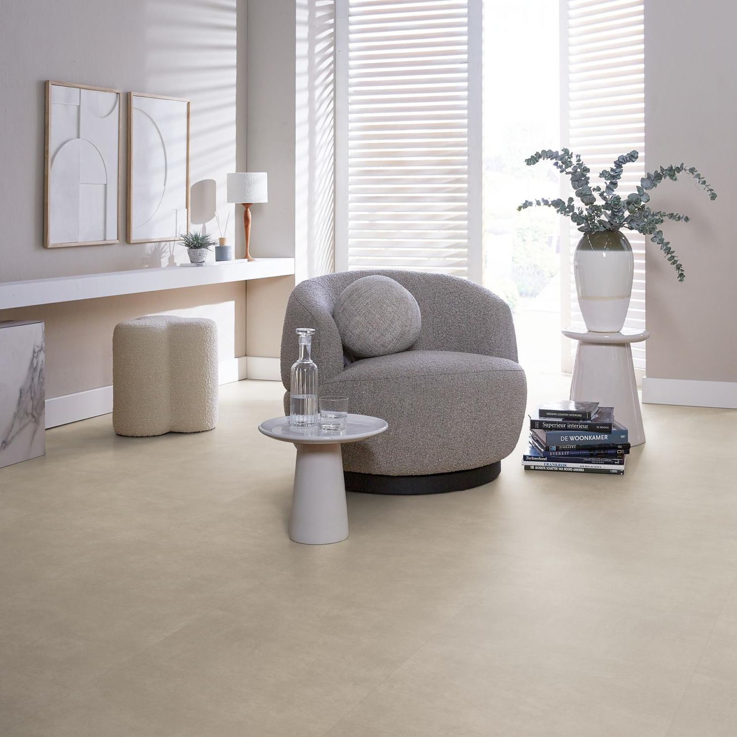 Ambiant Basic Dryback Sand - Plak PVC Vloer