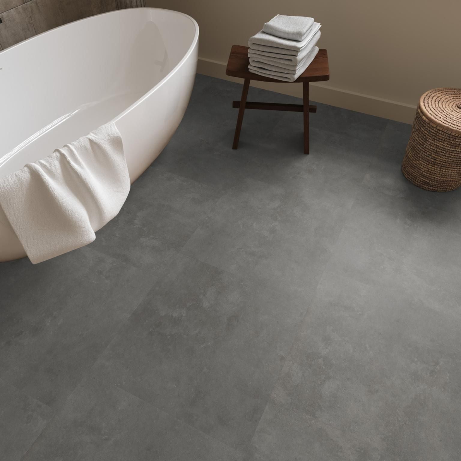 Ambiant Ceramo Dryback Grey - Plak PVC Vloer