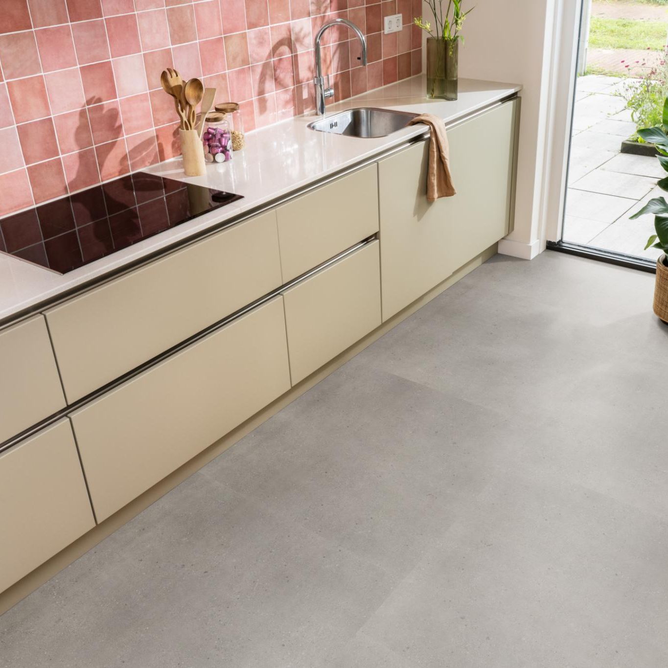 Ambiant Composite XL Dryback Warm Grey - Plak PVC Vloer