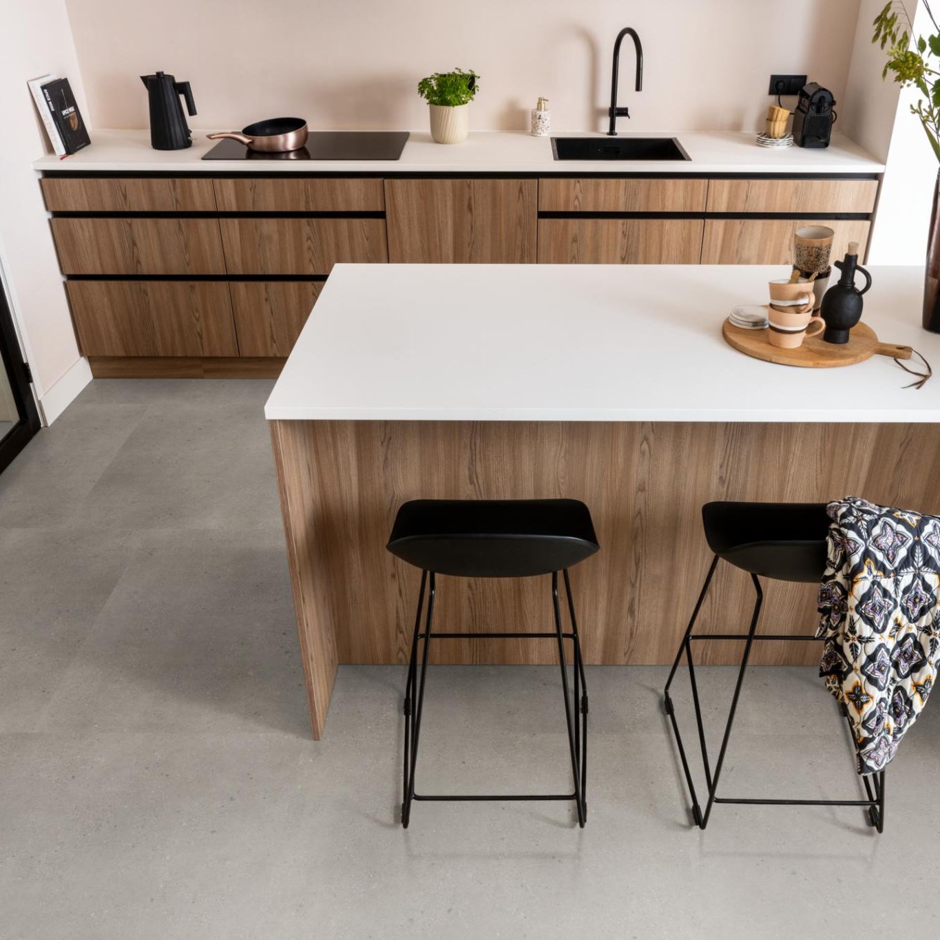 Ambiant Composite XL Dryback Warm Grey - Plak PVC Vloer