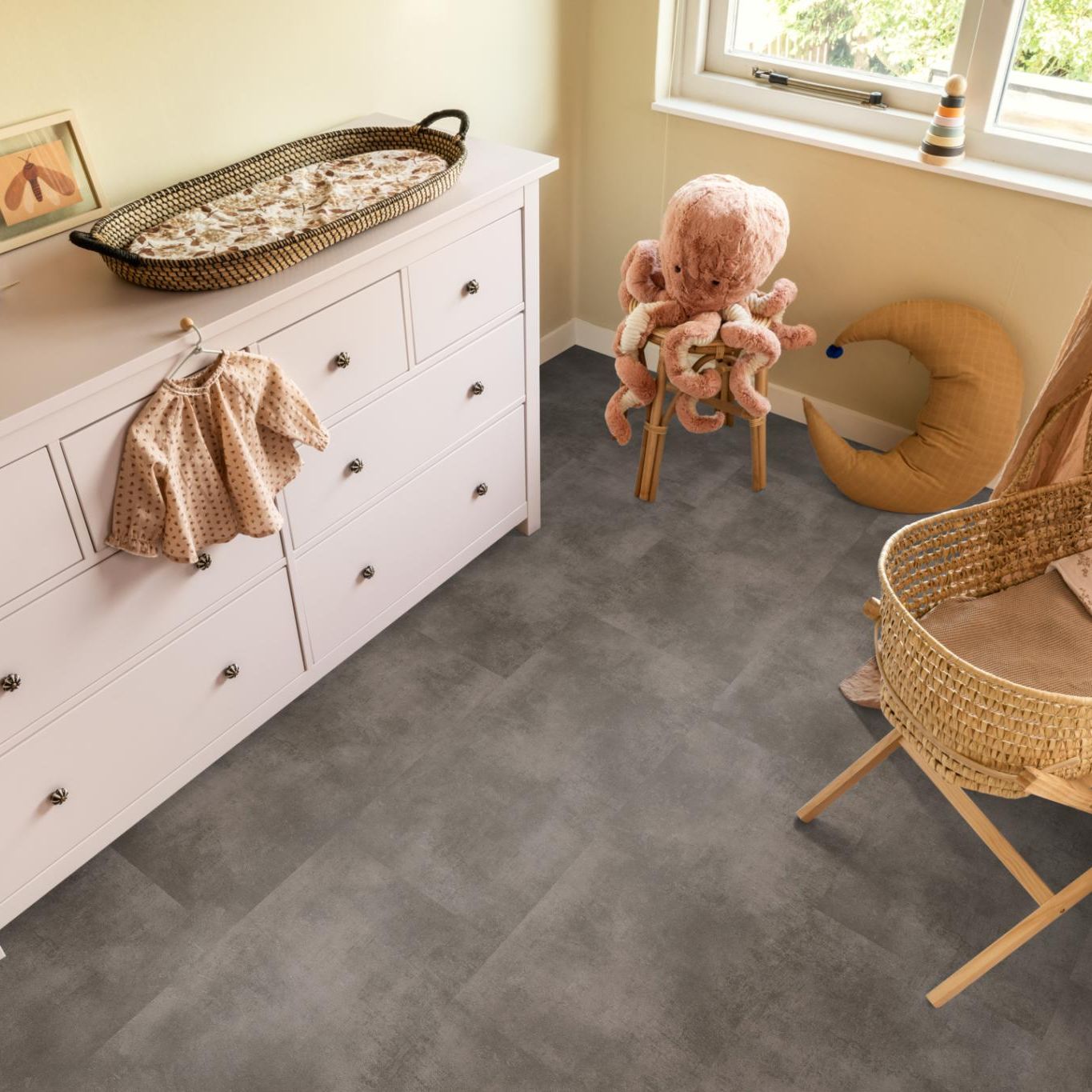 Ambiant Concrete Dryback Mid Grey - Plak PVC Vloer