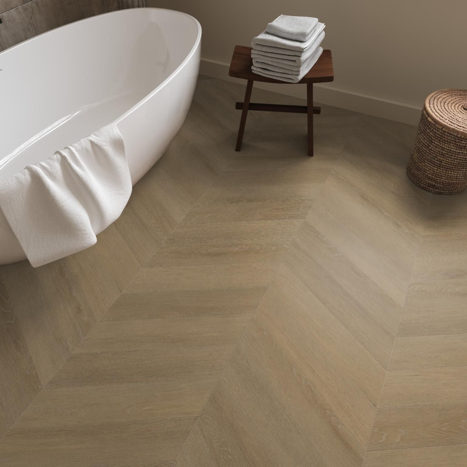 Ambiant Noble Dryback Hongaarse Punt Sun Kissed - Plak PVC Vloer