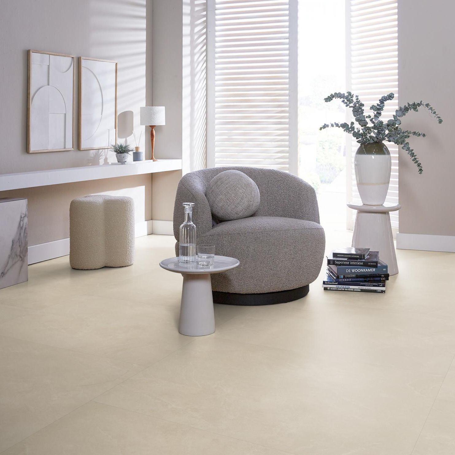 Ambiant Noveno XL Dryback Beige - Plak PVC Vloer