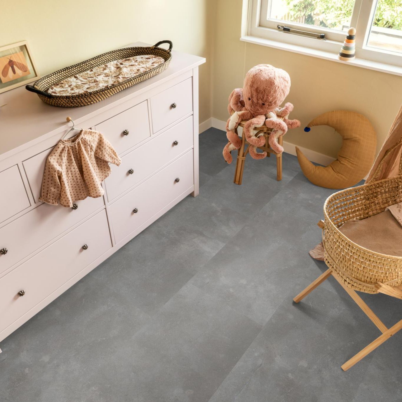 Ambiant Piazzo Dryback Dark Grey - Plak PVC Vloer