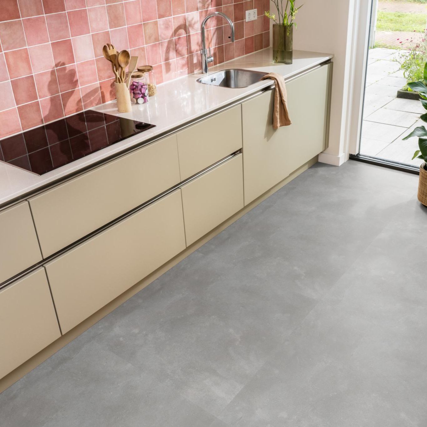 Ambiant Piazzo XL Dryback Dark Grey - Plak PVC Vloer