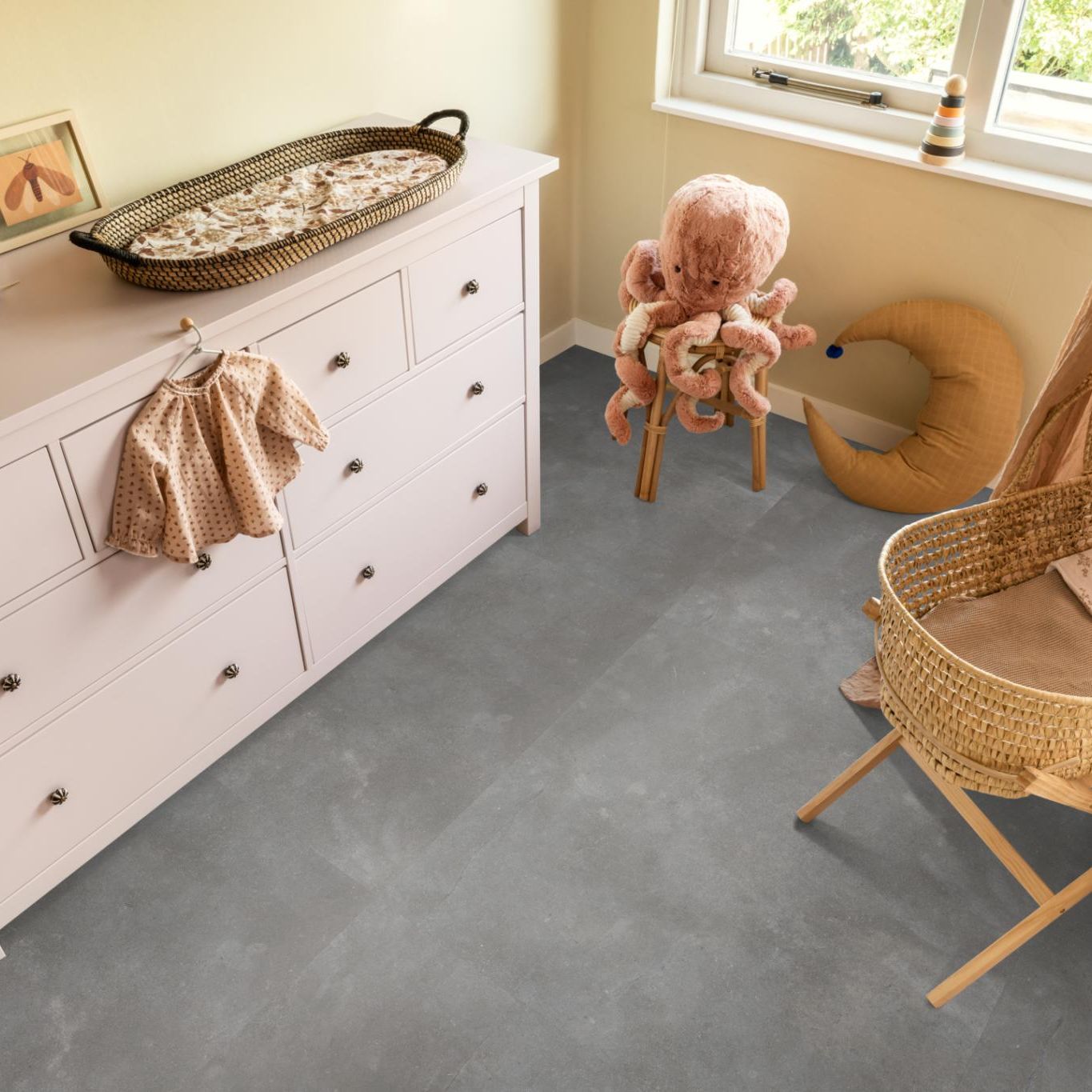 Ambiant Piazzo XL Dryback Dark Grey - Plak PVC Vloer