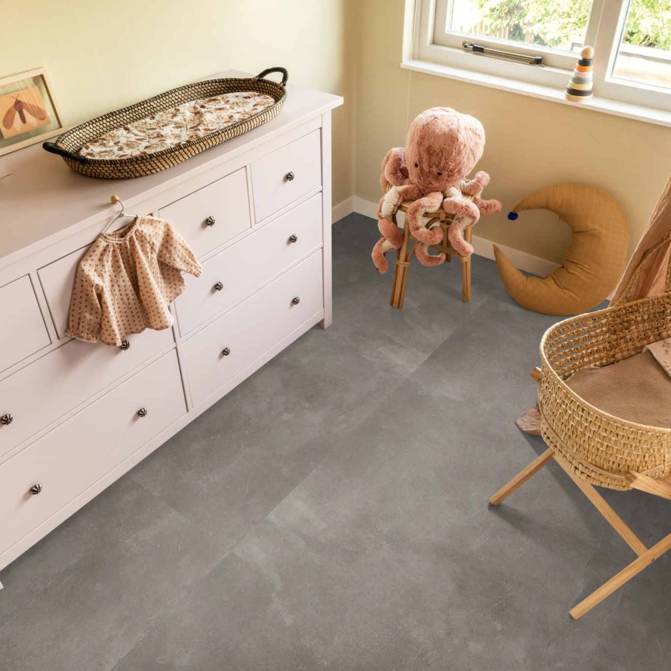 Ambiant Piazzo XL Dryback Warm Grey - Plak PVC Vloer