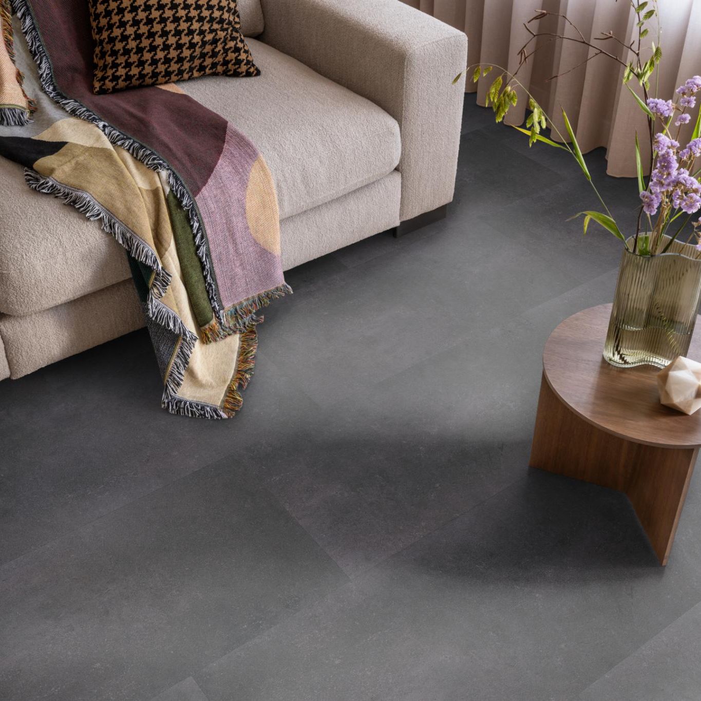 Ambiant Sarino Dryback Anthracite - Plak PVC Vloer