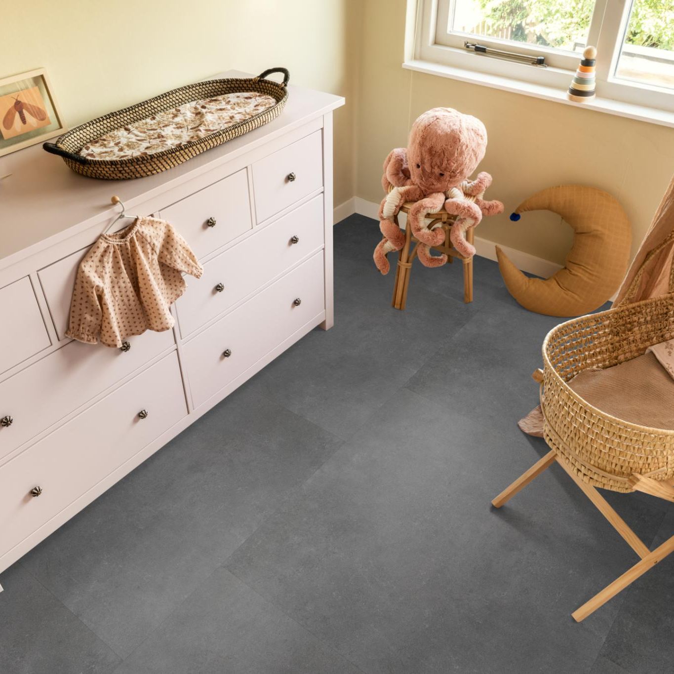 Ambiant Sarino XL Dryback Dark Grey - Plak PVC Vloer