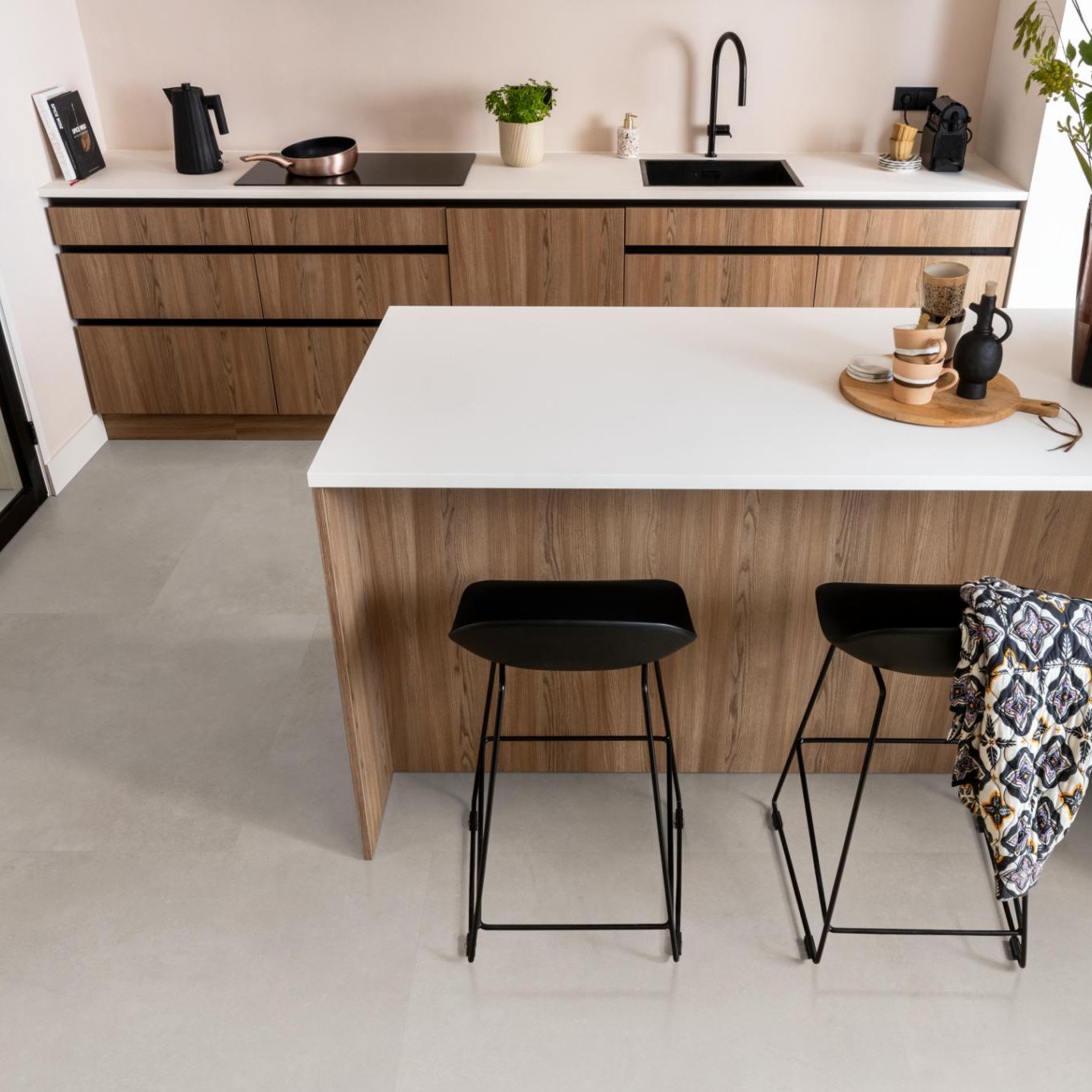 Ambiant Sarino XL Dryback Light Grey - Plak PVC Vloer