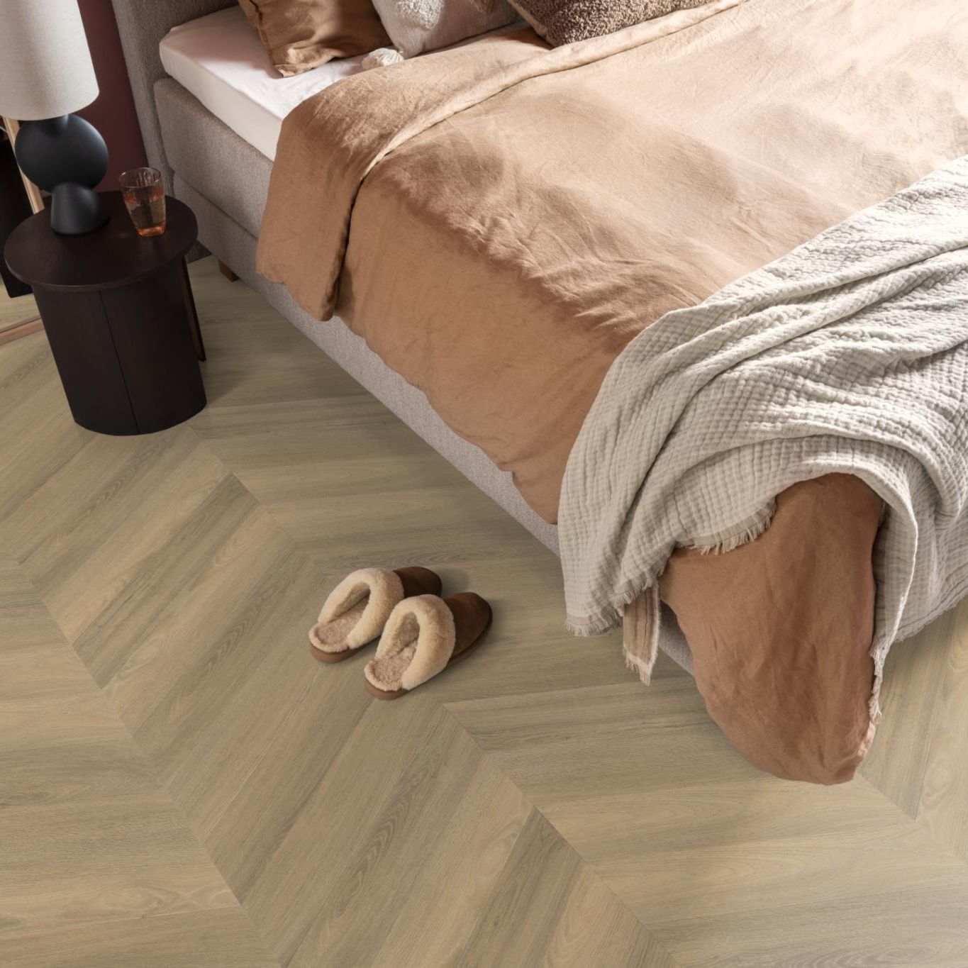 Ambiant Spigato Hongaarse Punt Dryback Natural - Plak PVC Vloer