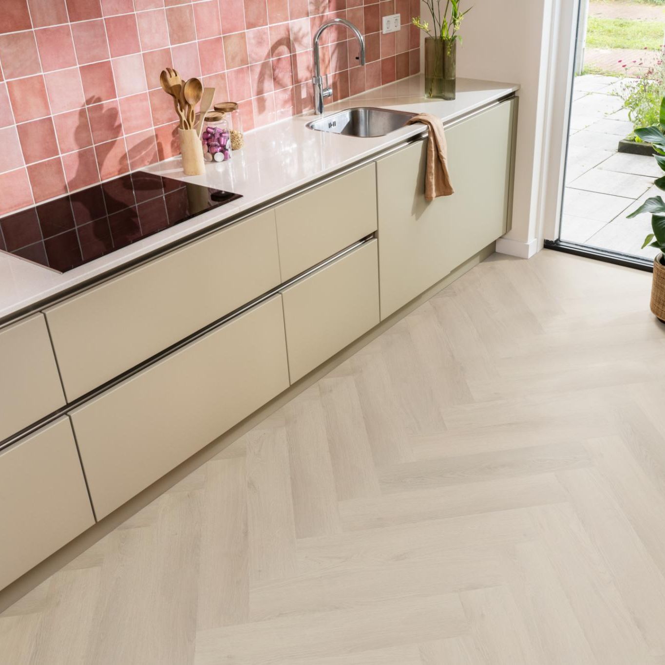 Ambiant Spigato Navaro Visgraat Click Light Oak - Klik PVC Vloer