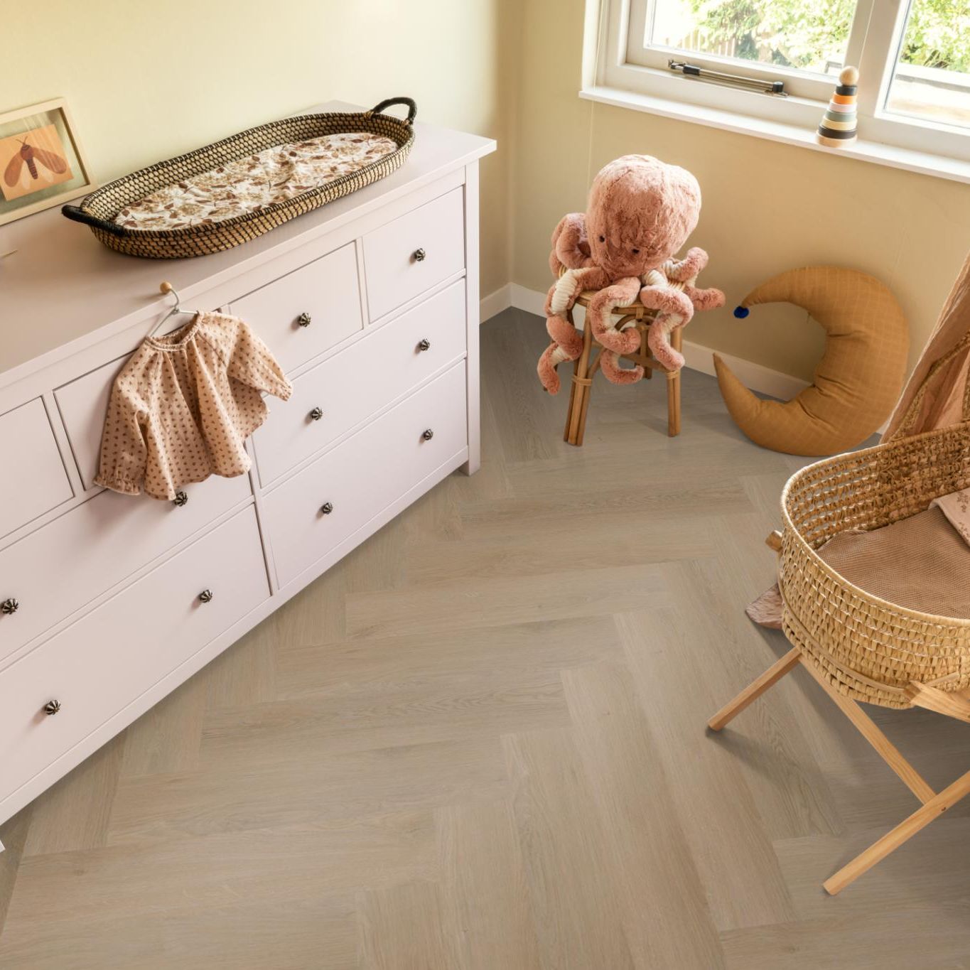 Ambiant Spigato Navaro Visgraat Dryback Dark Oak - Plak PVC Vloer