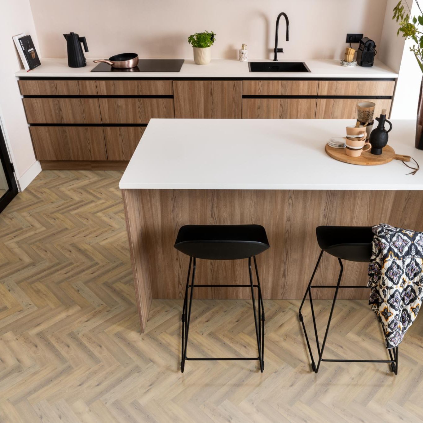 Ambiant Spigato Visgraat Click Dark Oak - Klik PVC Vloer