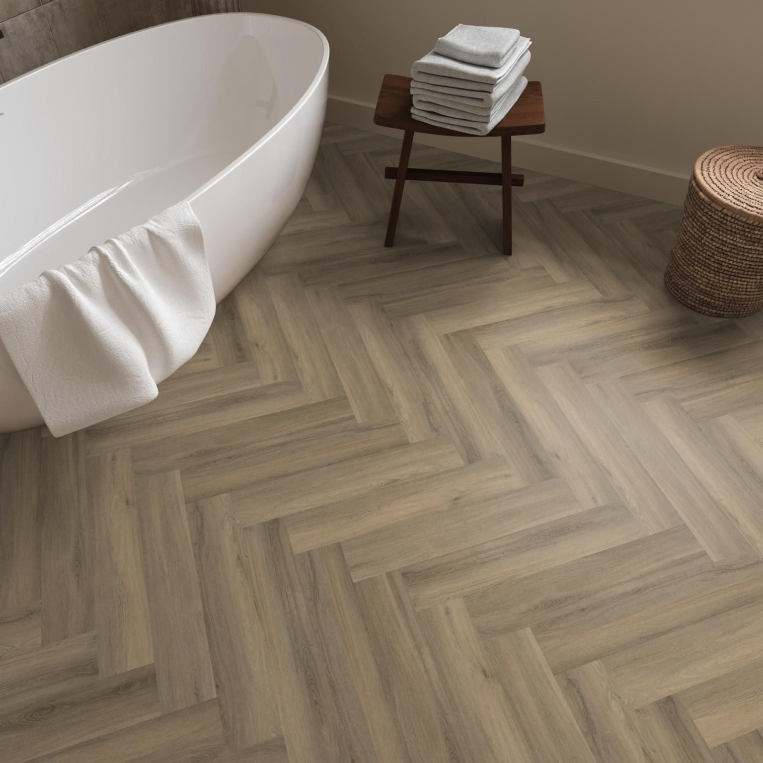 Ambiant Spigato Visgraat Click Light Brown - Klik PVC Vloer