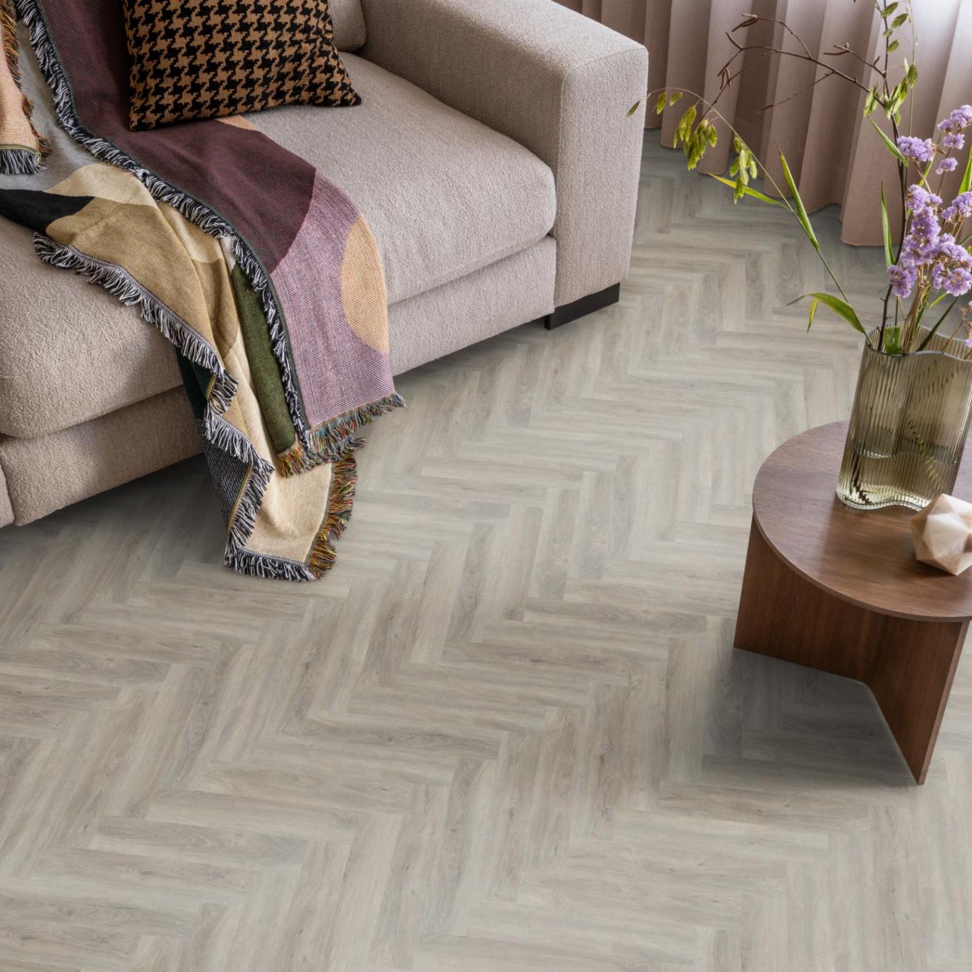 Ambiant Spigato Visgraat Click Light Grey - Klik PVC Vloer