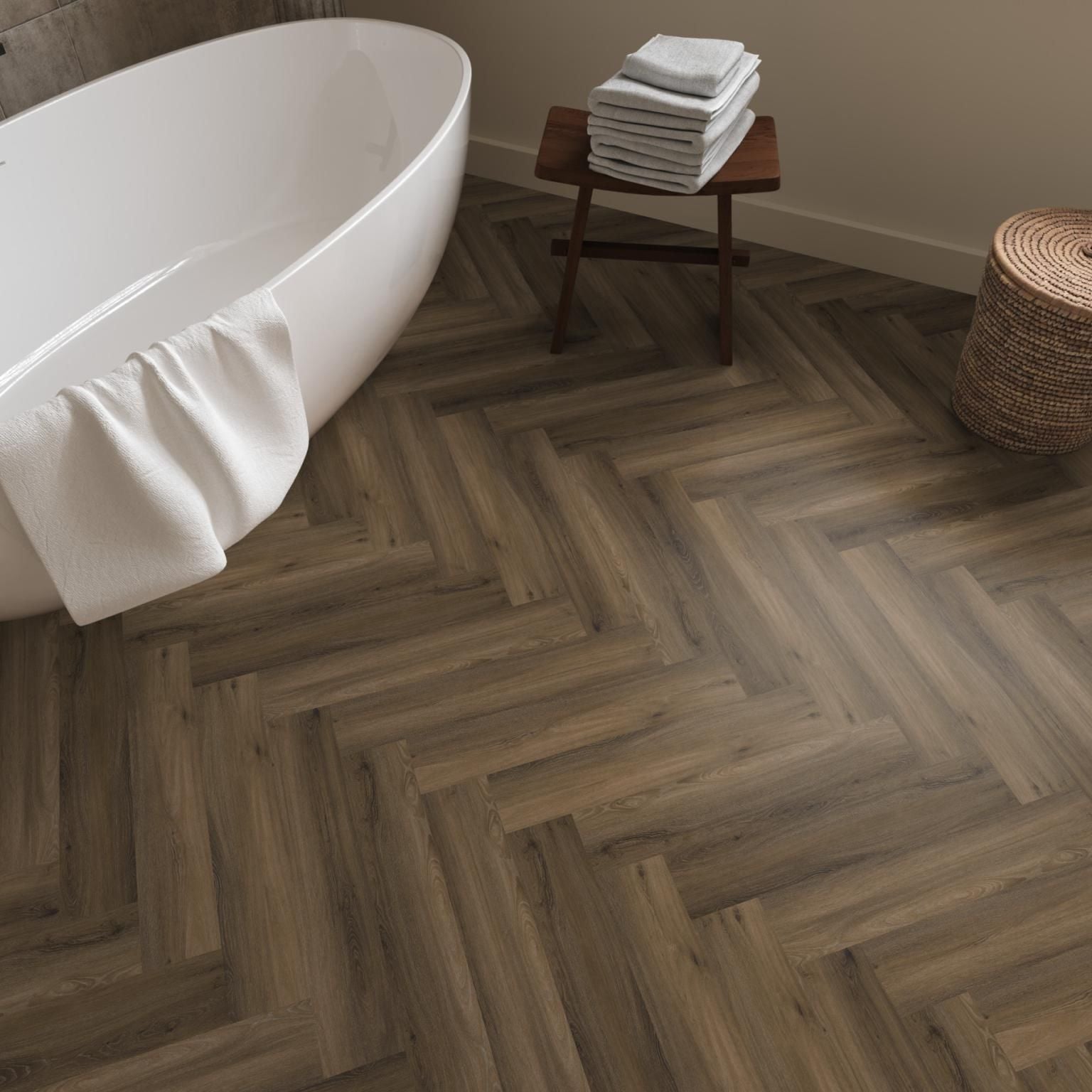 Ambiant Spigato Visgraat Click Warm Brown - Klik PVC Vloer