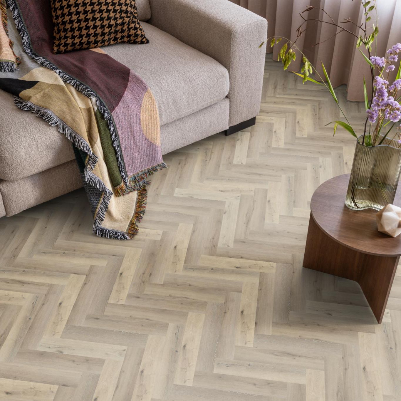 Ambiant Spigato Visgraat Dryback Light Oak - Plak PVC Vloer