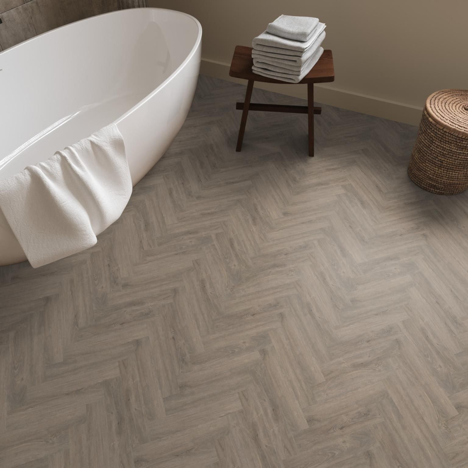 Ambiant Spigato Visgraat Dryback Smoky - Plak PVC Vloer