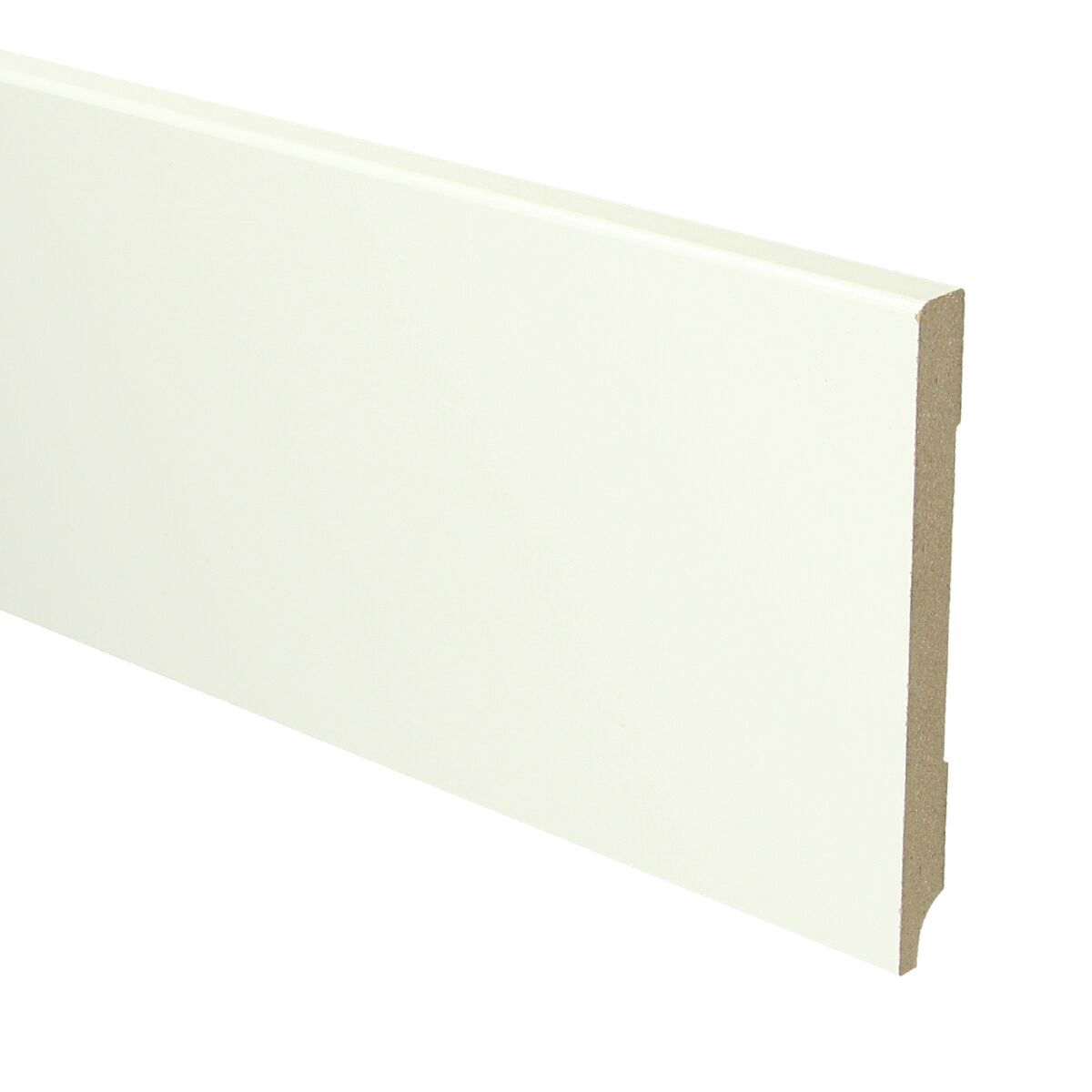 MDF Moderne Plint 120x12 RAL 9010 Zuiver Wit 16029