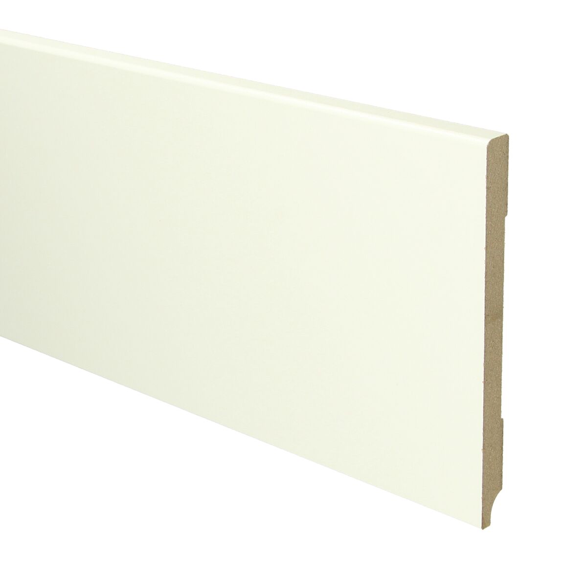 MDF Moderne Plint 150x12 RAL 9010 Zuiver Wit 16026