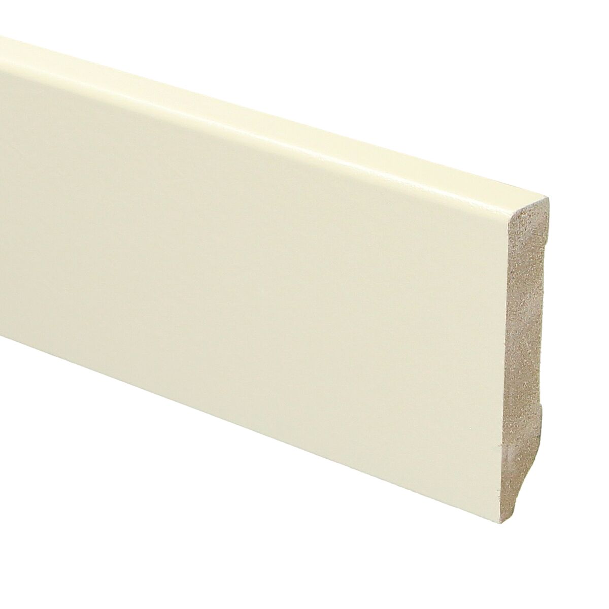 MDF Moderne Plint 70x12 RAL 9001 Cremewit 15924