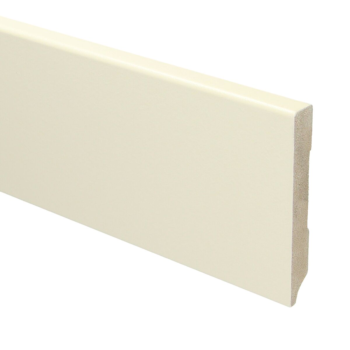 MDF Moderne Plint 90x12 RAL 9001 Cremewit 15925